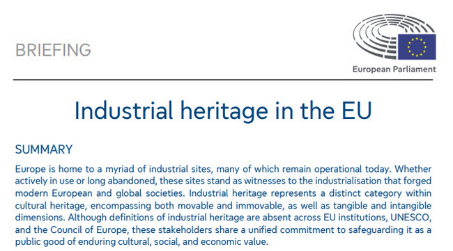 Industrial Heritage in EU Briefing 2026 Briefing pic