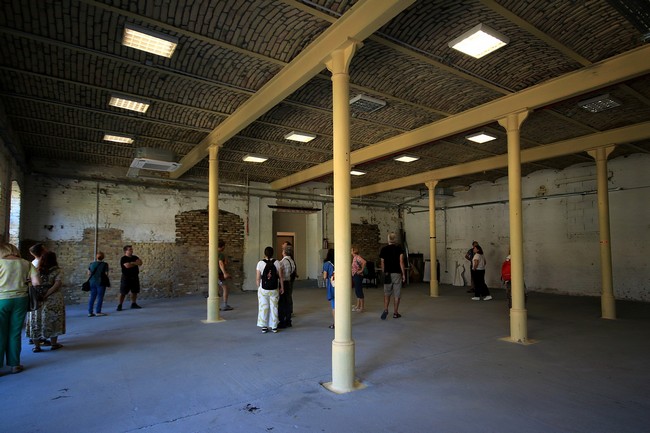The ground-floor hall is made special by the visible brick Prussian vaulting - photo by Károly Teleki Ground floor